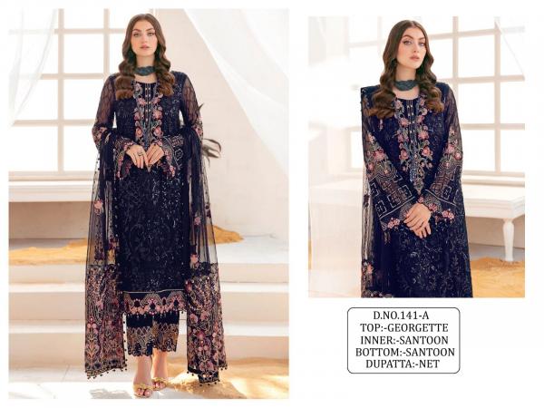 Kf 141 Embroiderd Designer Pakistani Suit Collection